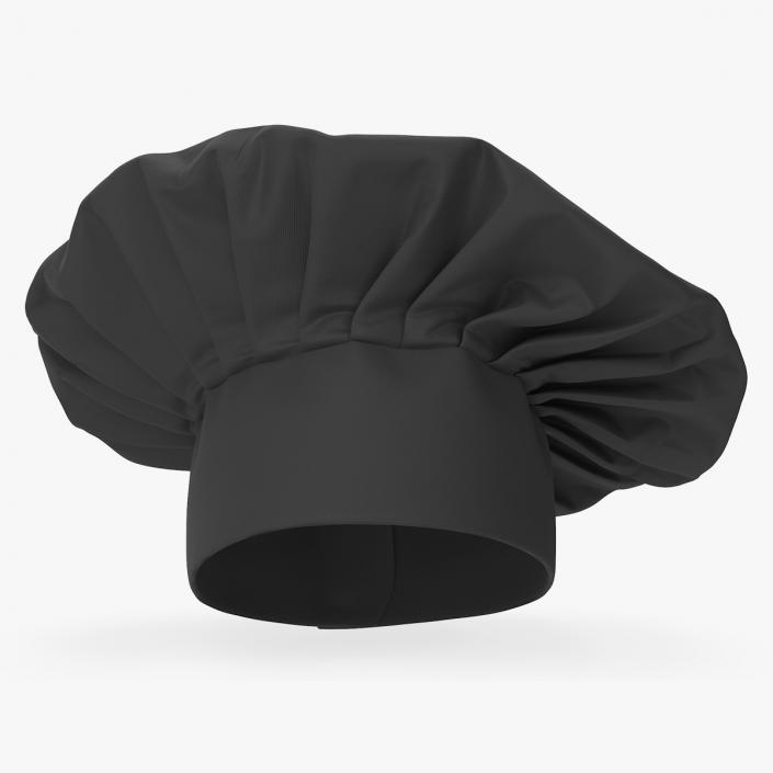 Chef Hat in Black 2 3D model