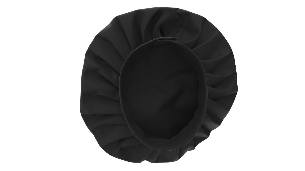 Chef Hat in Black 2 3D model