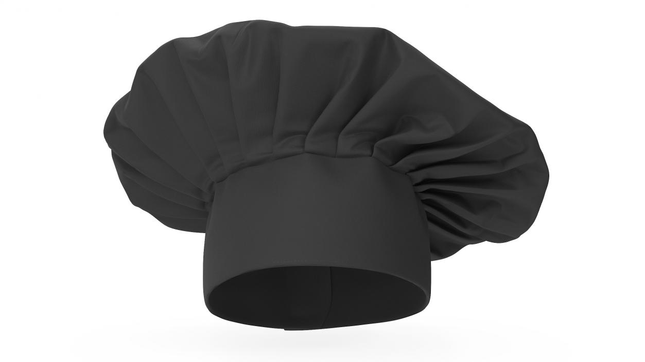 Chef Hat in Black 2 3D model