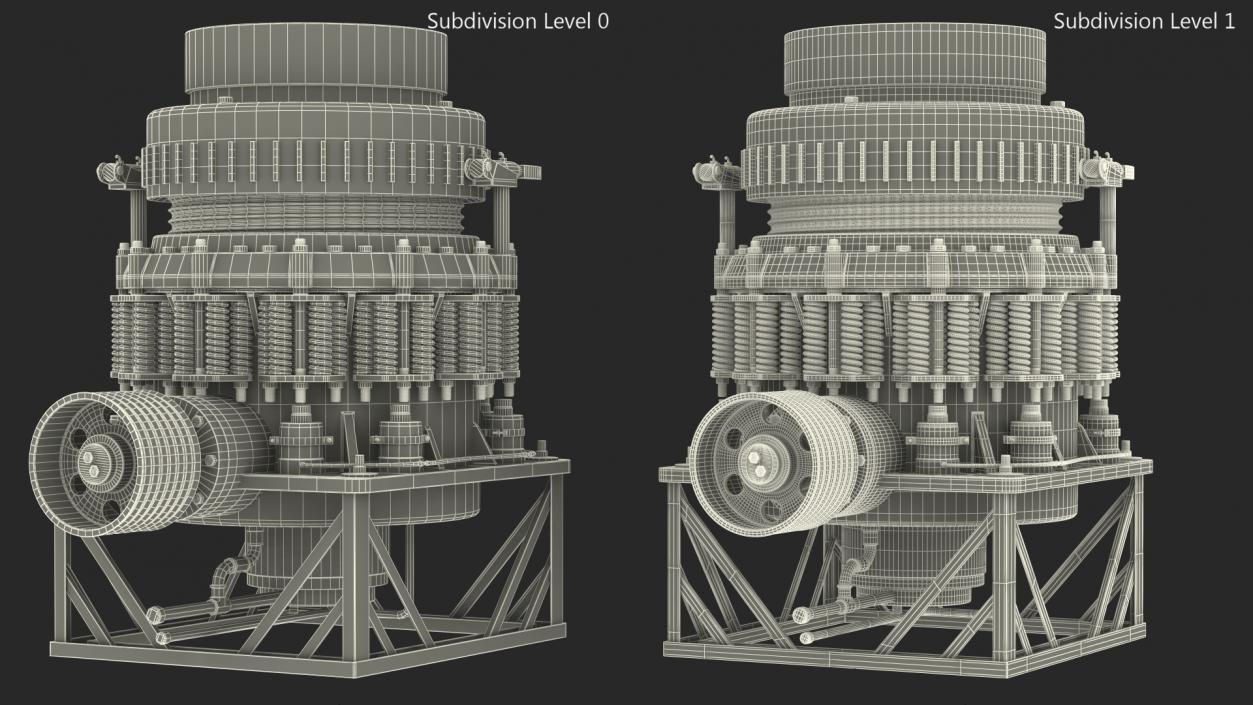 Hydraulic Cone Crusher 3D