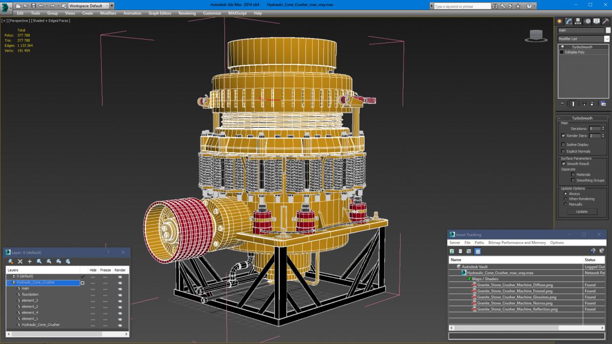 Hydraulic Cone Crusher 3D