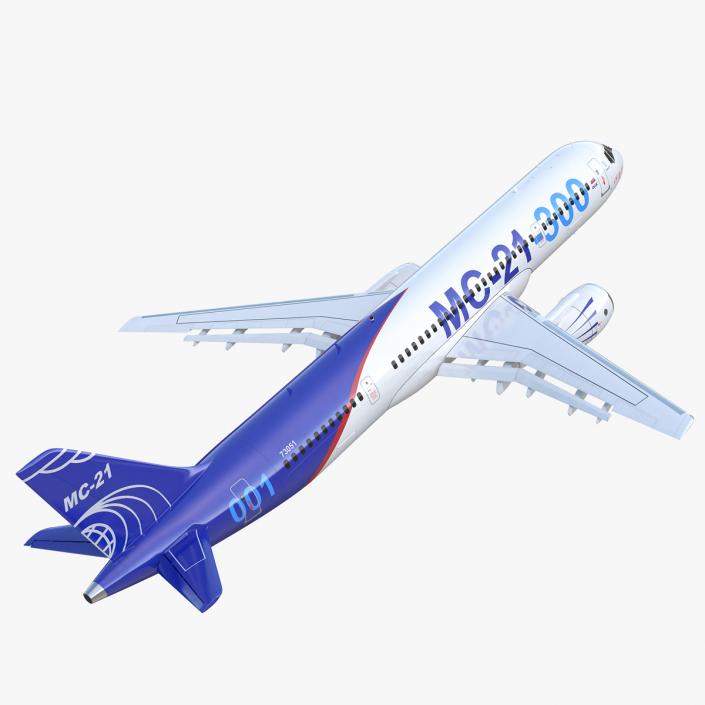 3D Russian Airliner MC-21 300 Rigged model