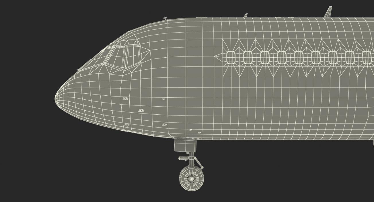 3D Russian Airliner MC-21 300 Rigged model