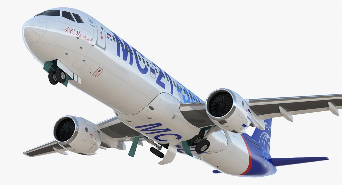 3D Russian Airliner MC-21 300 Rigged model