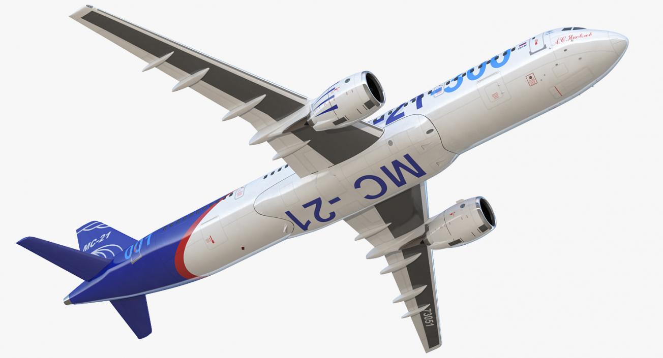 3D Russian Airliner MC-21 300 Rigged model