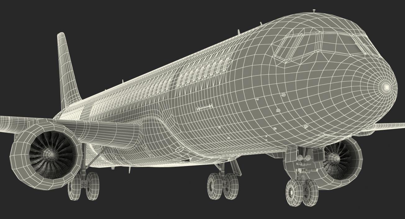 3D Russian Airliner MC-21 300 Rigged model