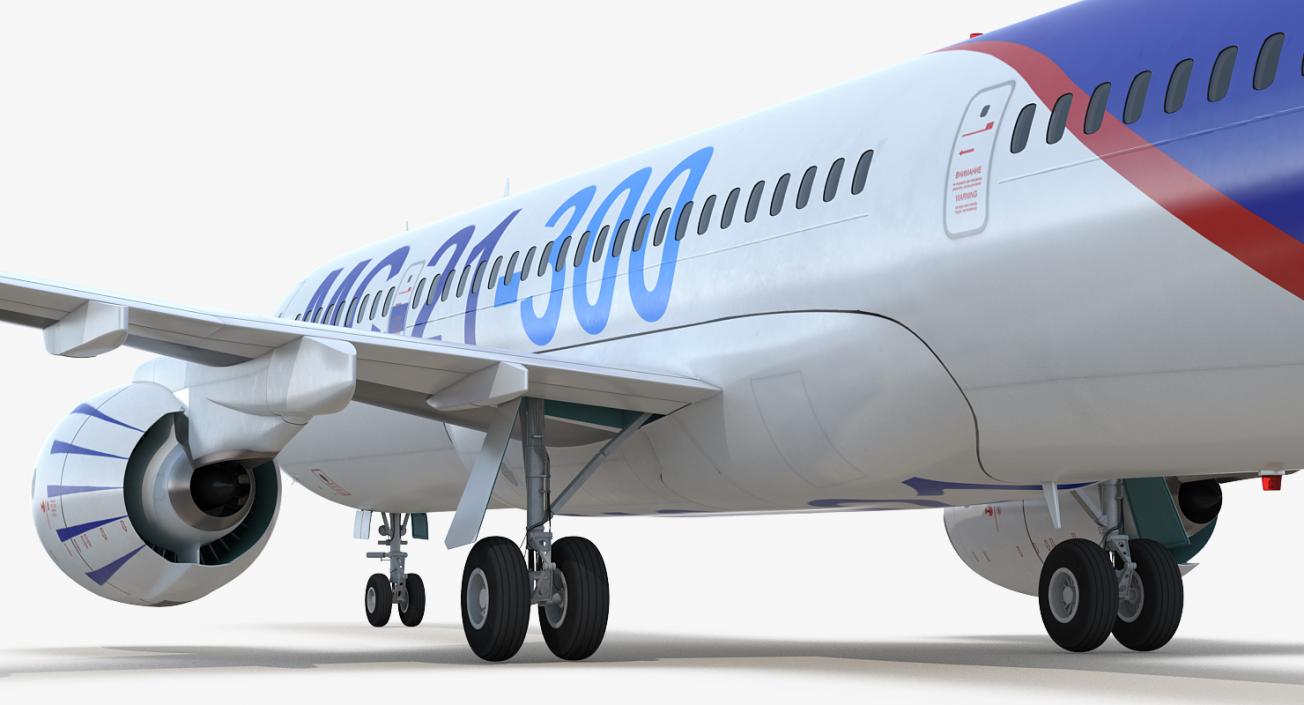 3D Russian Airliner MC-21 300 Rigged model