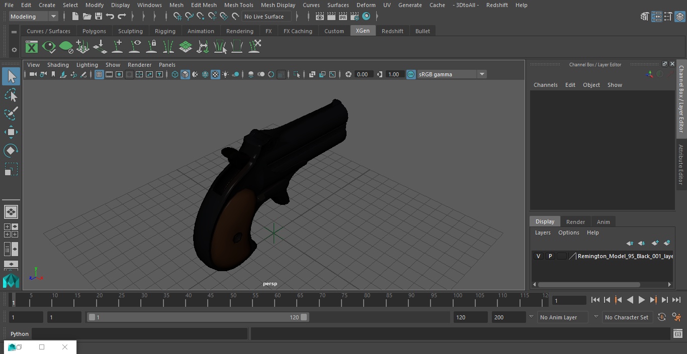 Remington Model 95 Black 3D model