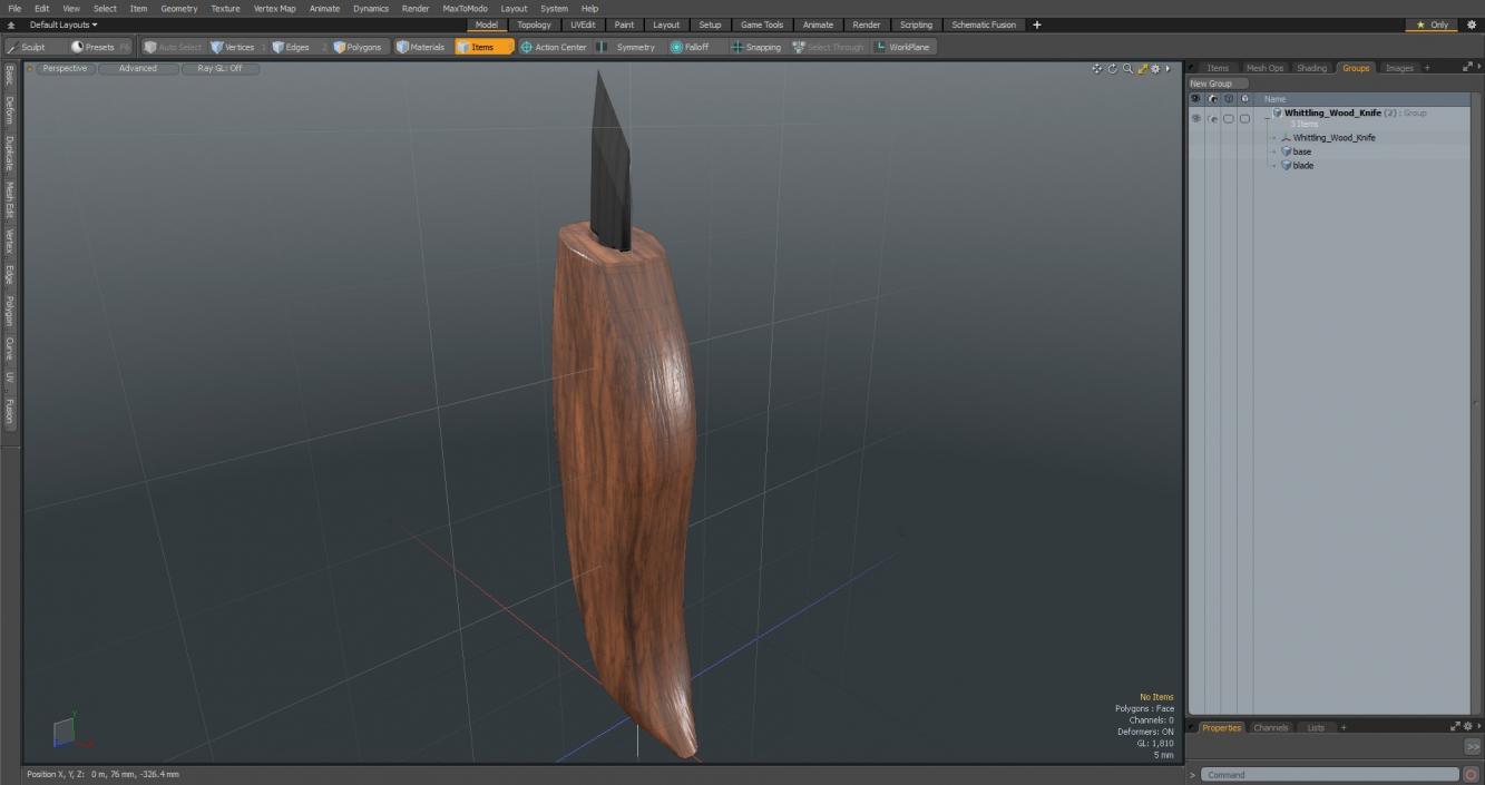 3D model Whittling Wood Knife