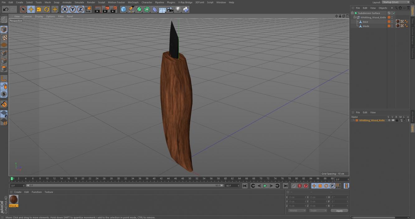 3D model Whittling Wood Knife