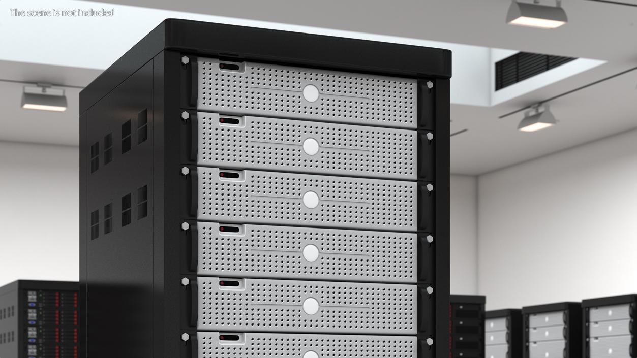 3D Data Center Server Rack model