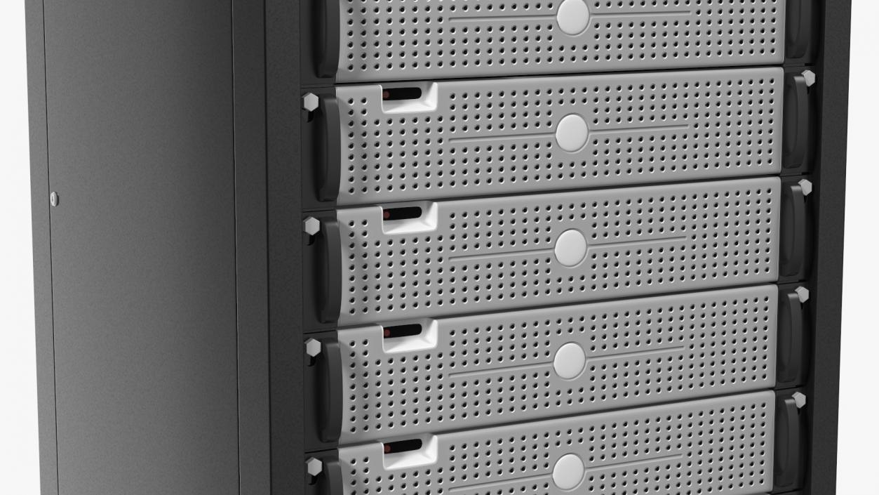 3D Data Center Server Rack model