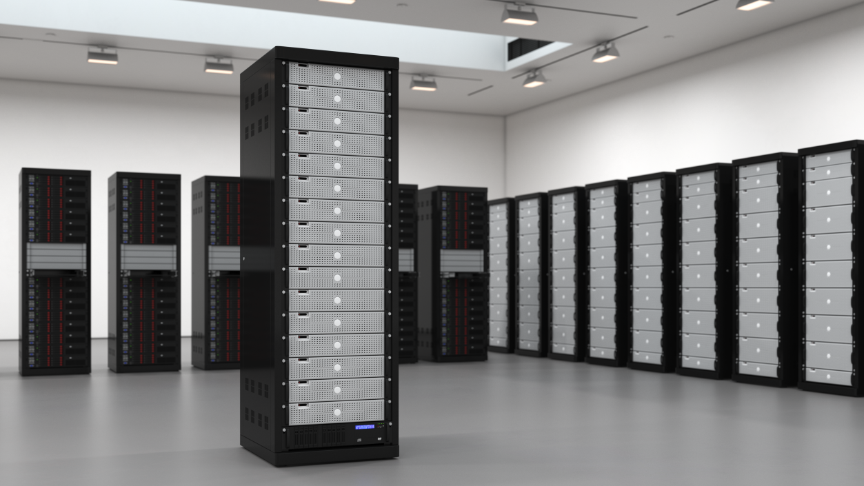 3D Data Center Server Rack model