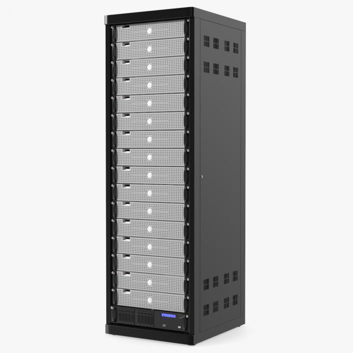 3D Data Center Server Rack model