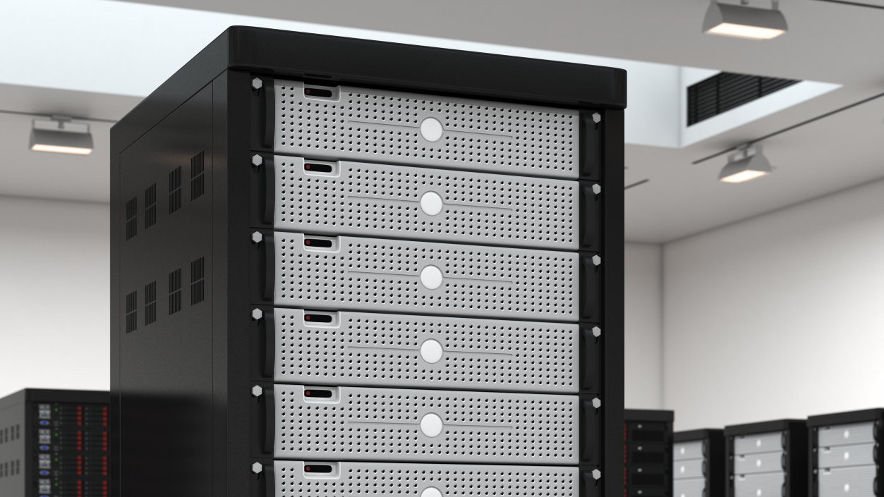 3D Data Center Server Rack model