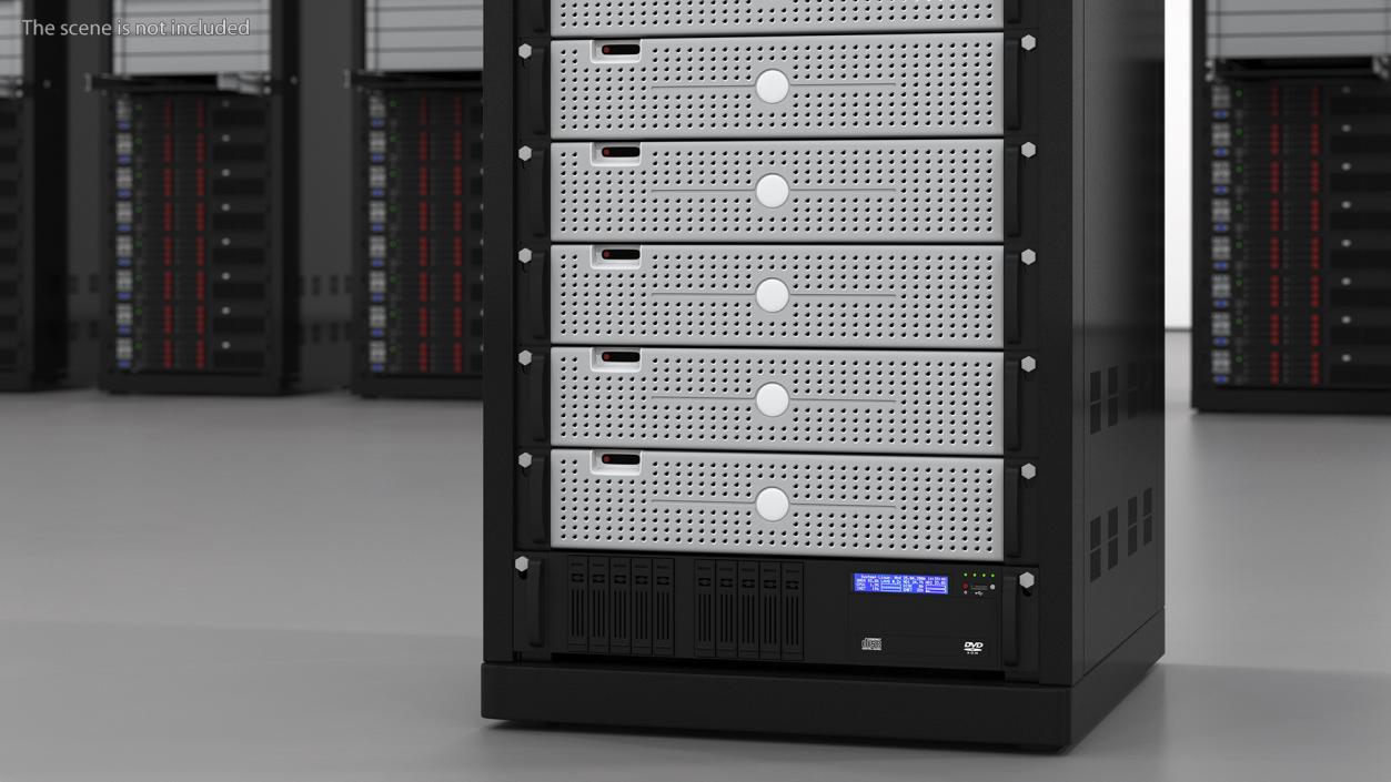 3D Data Center Server Rack model