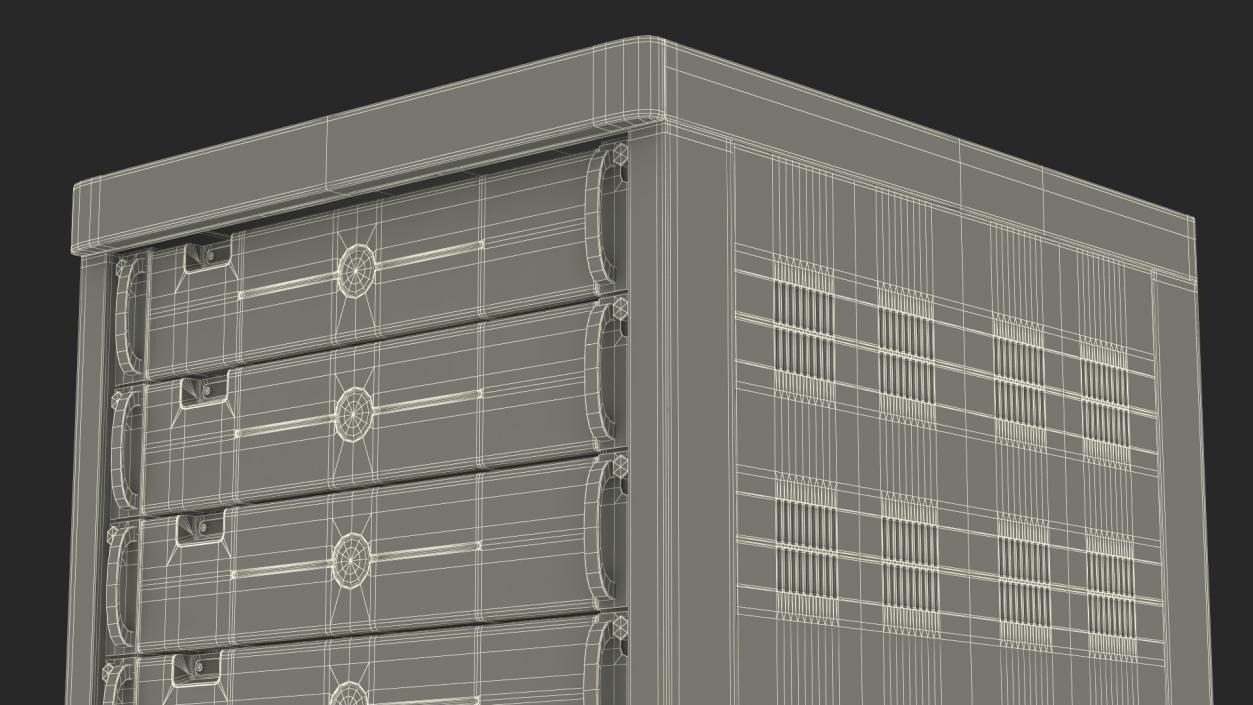 3D Data Center Server Rack model