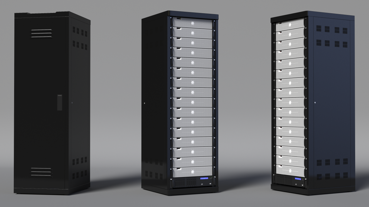 3D Data Center Server Rack model