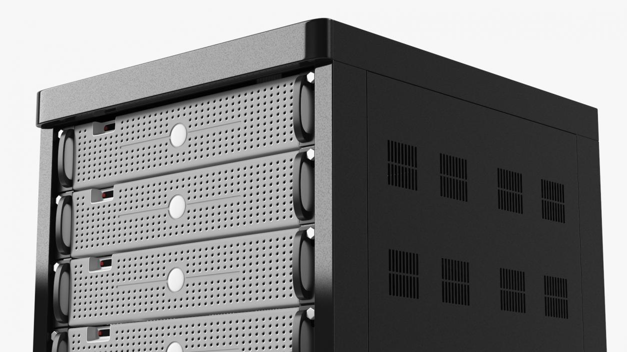 3D Data Center Server Rack model