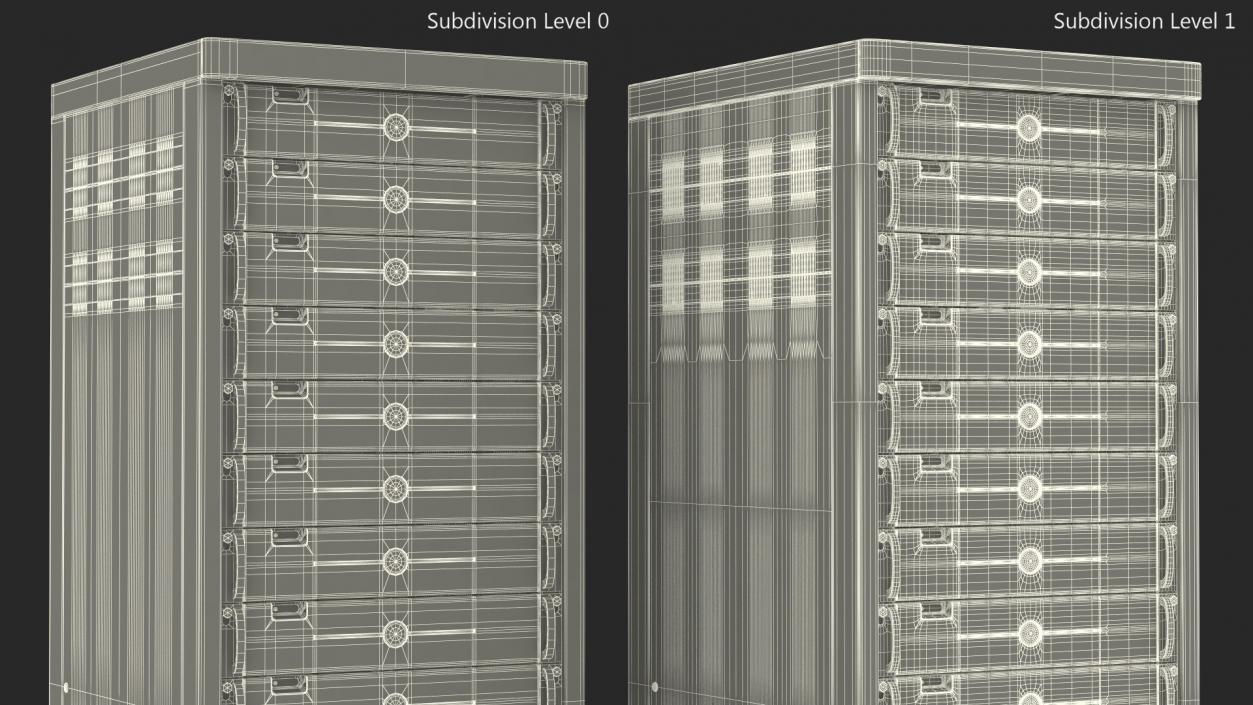 3D Data Center Server Rack model