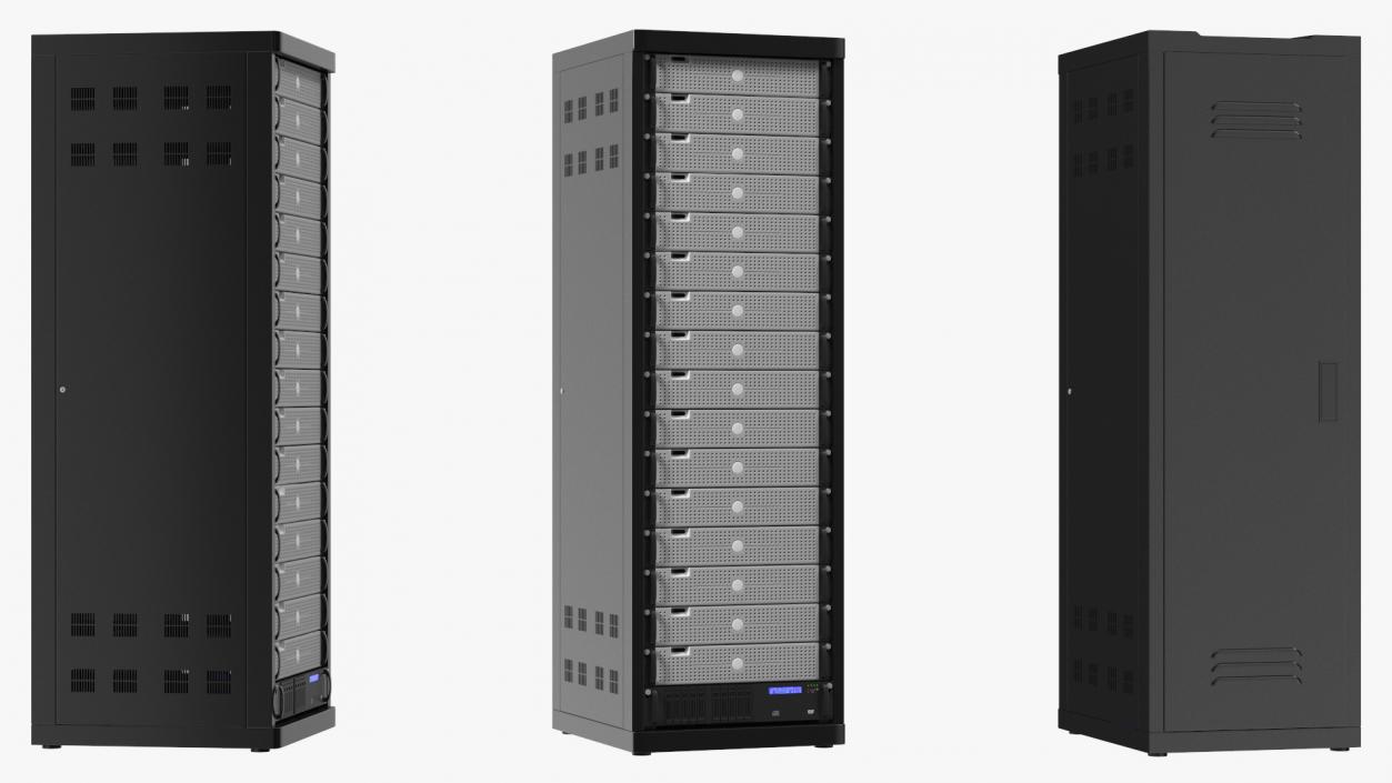 3D Data Center Server Rack model