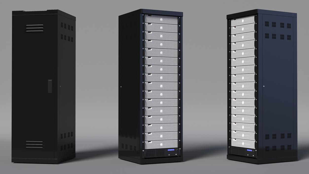 3D Data Center Server Rack model