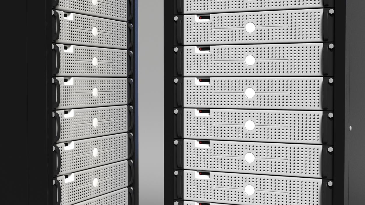 3D Data Center Server Rack model