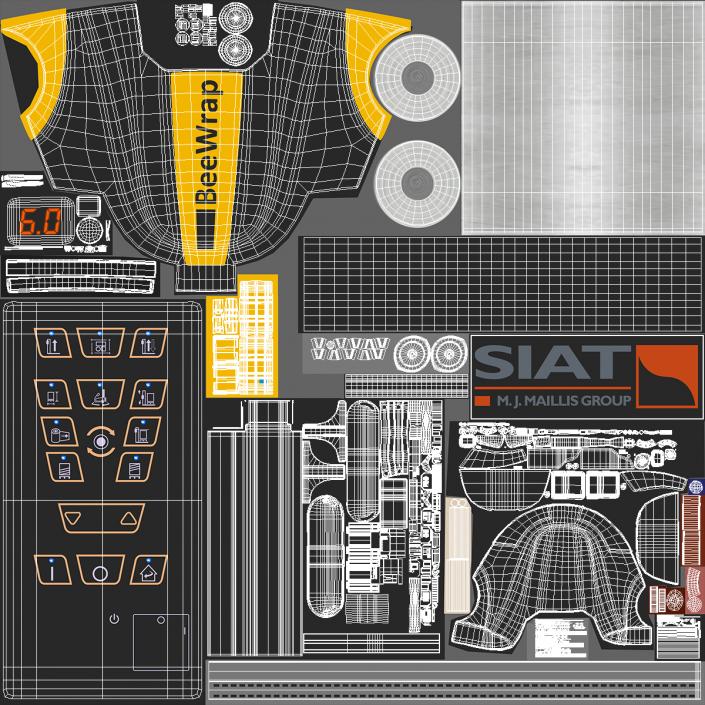 3D Siat BeeWrap Stretch Robotic Pallet Wrapper model