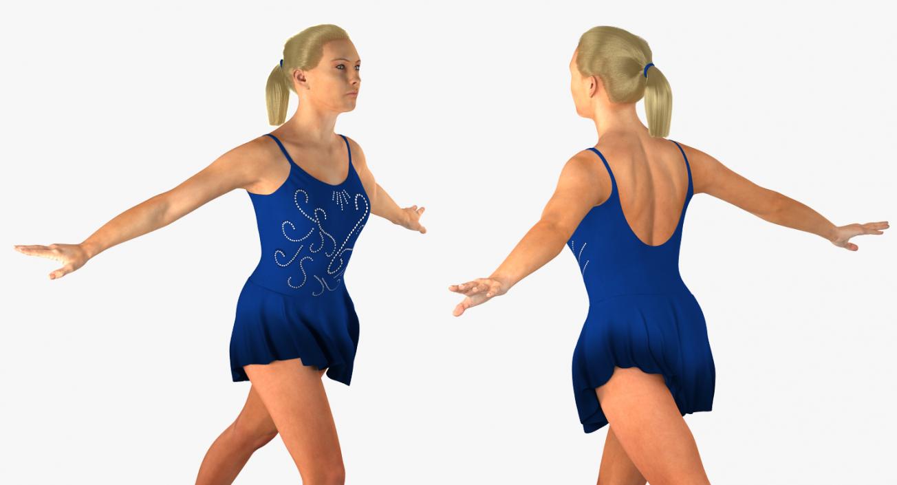 3D model Female Figure Skater 2 Dancing