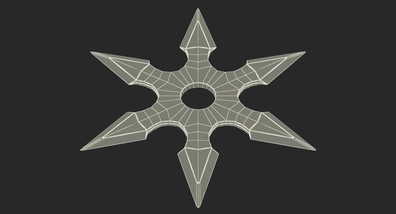 3D Shuriken Six Point model