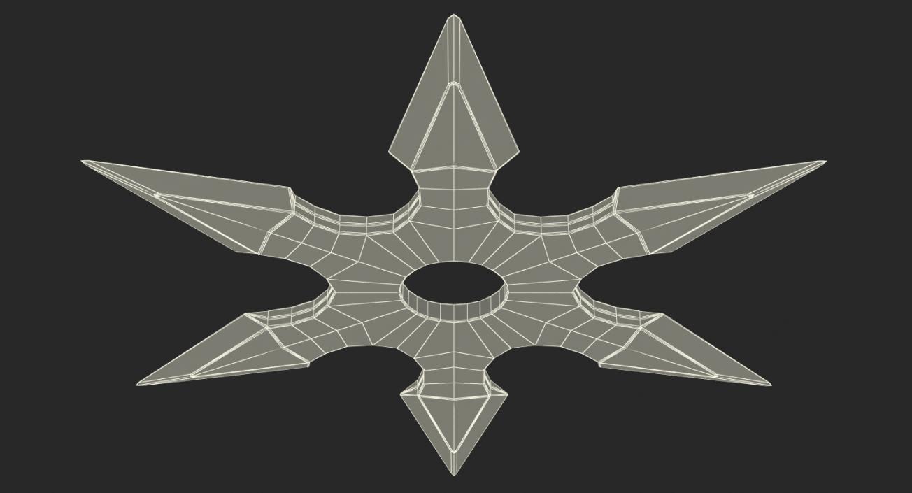 3D Shuriken Six Point model