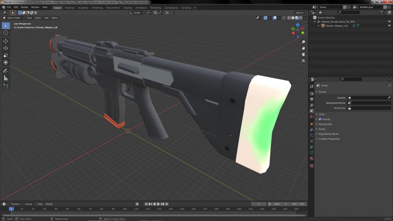 Shooter Arcade Game Toy Rifle 3D model