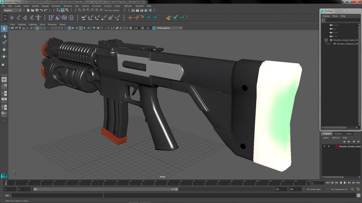 Shooter Arcade Game Toy Rifle 3D model