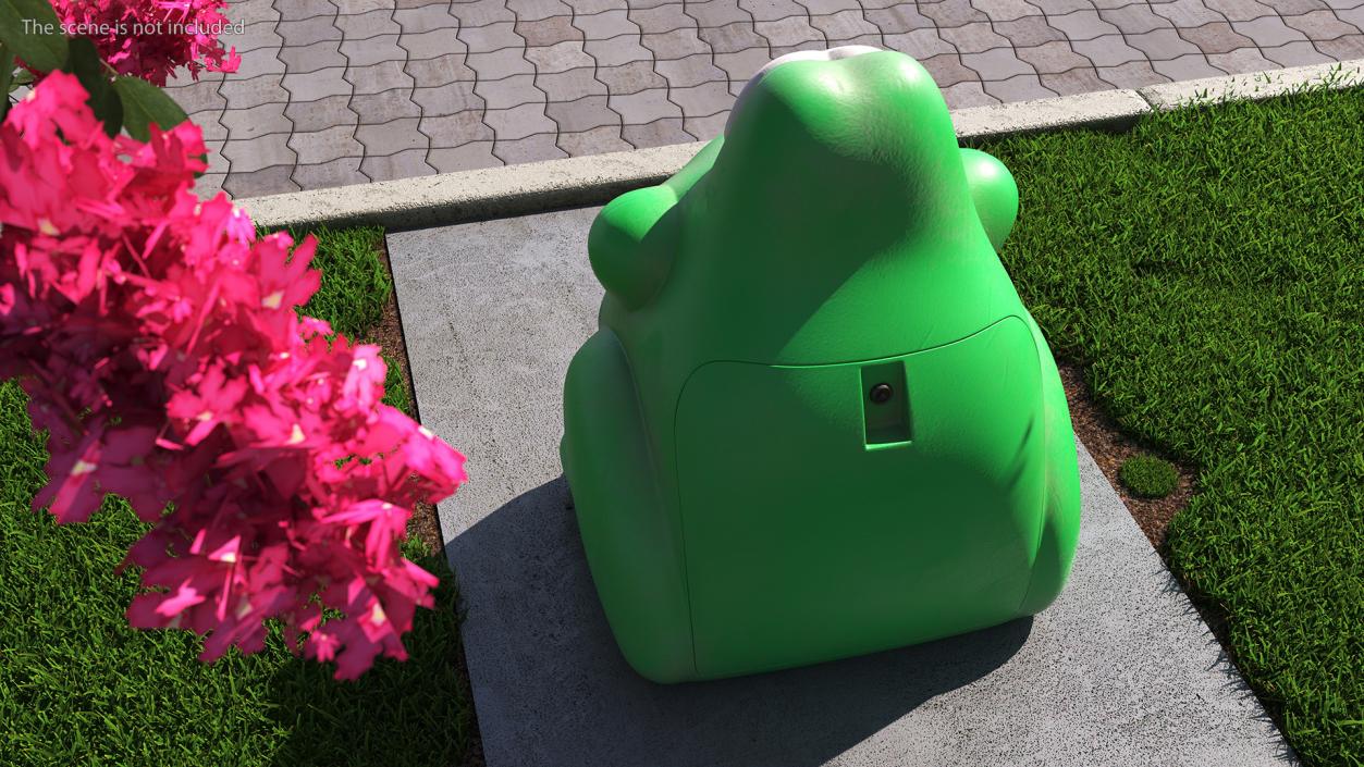 3D Used Frog-Shaped Trash Can