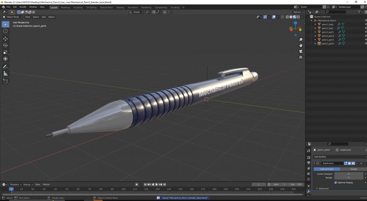 Mechanical Pencil 2 3D model