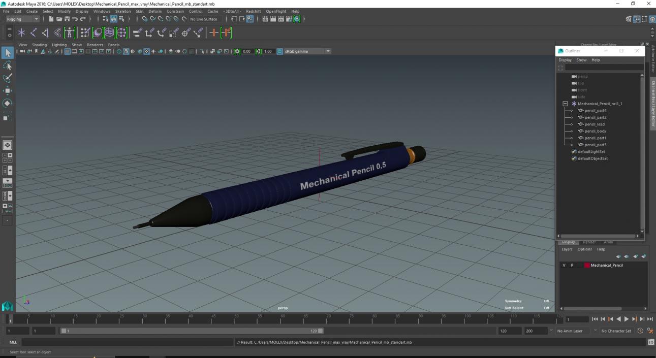 Mechanical Pencil 2 3D model