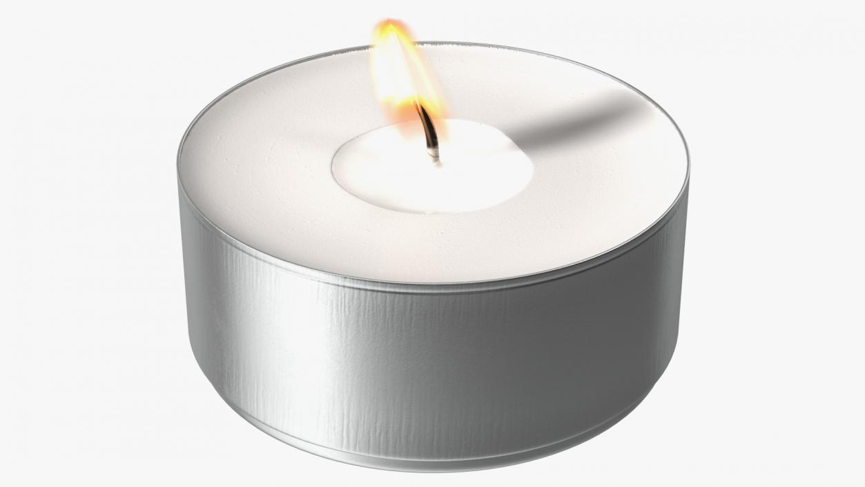 3D Lighted Tea Candle model