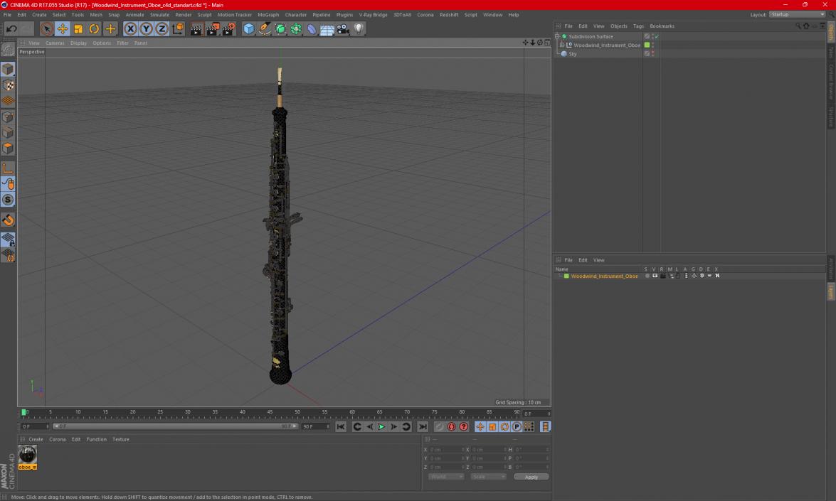 Woodwind Instrument Oboe 3D model