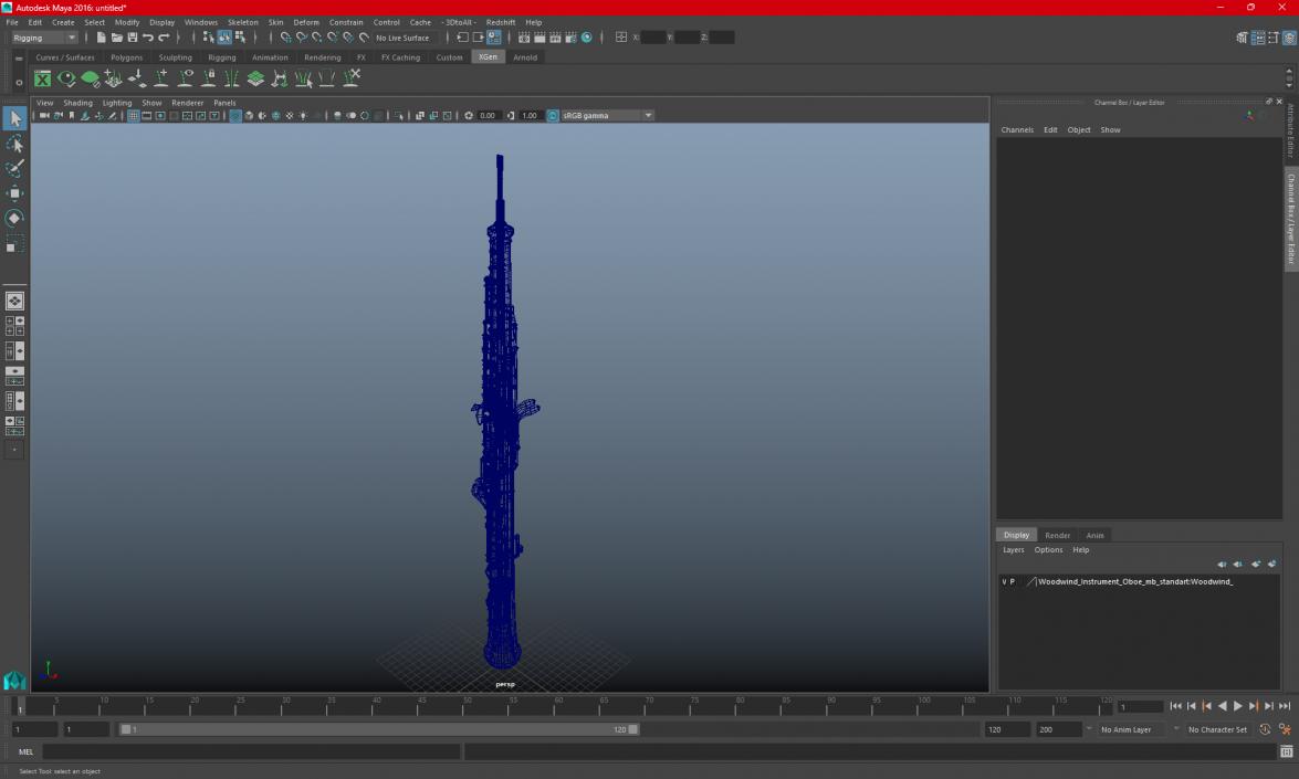 Woodwind Instrument Oboe 3D model