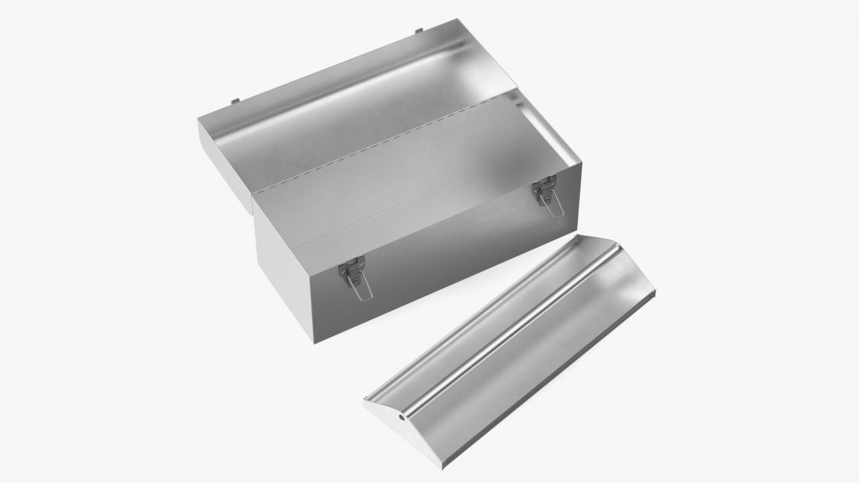 Toolbox Metallic Open Empty 3D