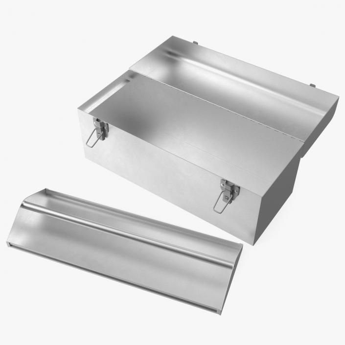 Toolbox Metallic Open Empty 3D