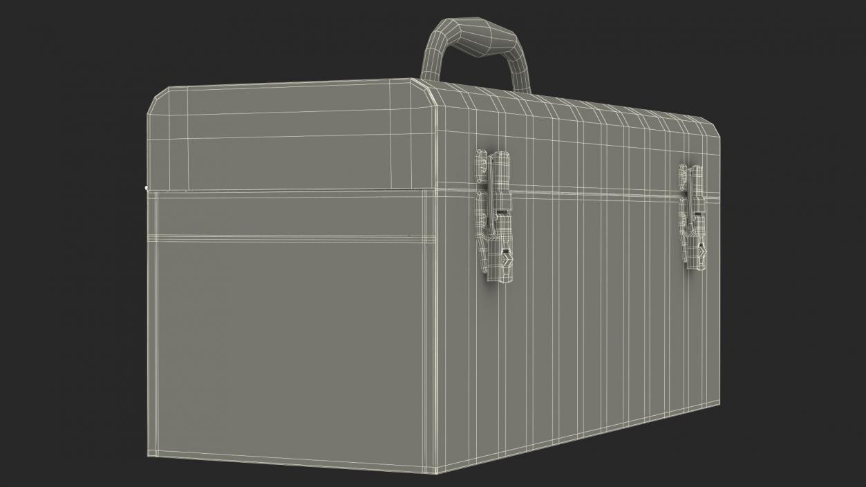 Toolbox Metallic Open Empty 3D