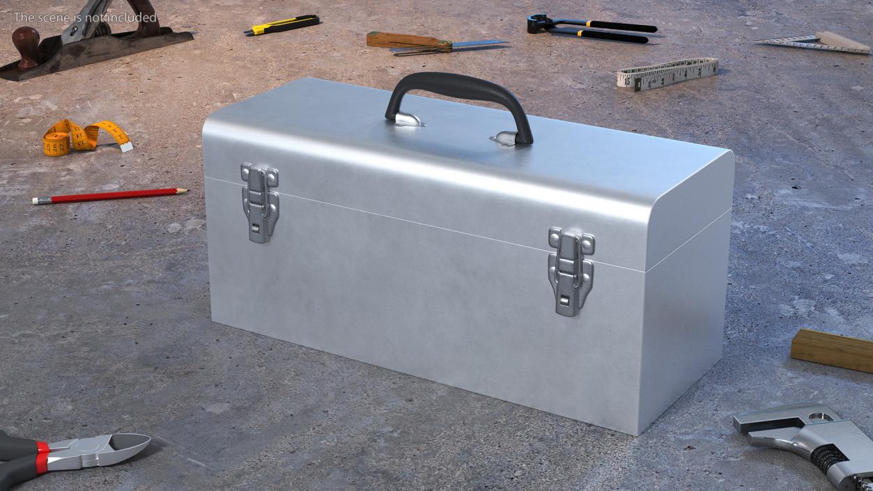 Toolbox Metallic Open Empty 3D