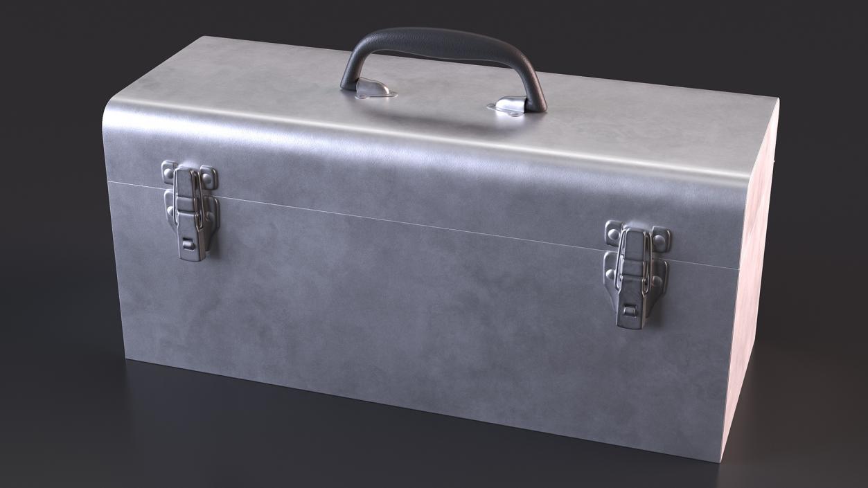 Toolbox Metallic Open Empty 3D