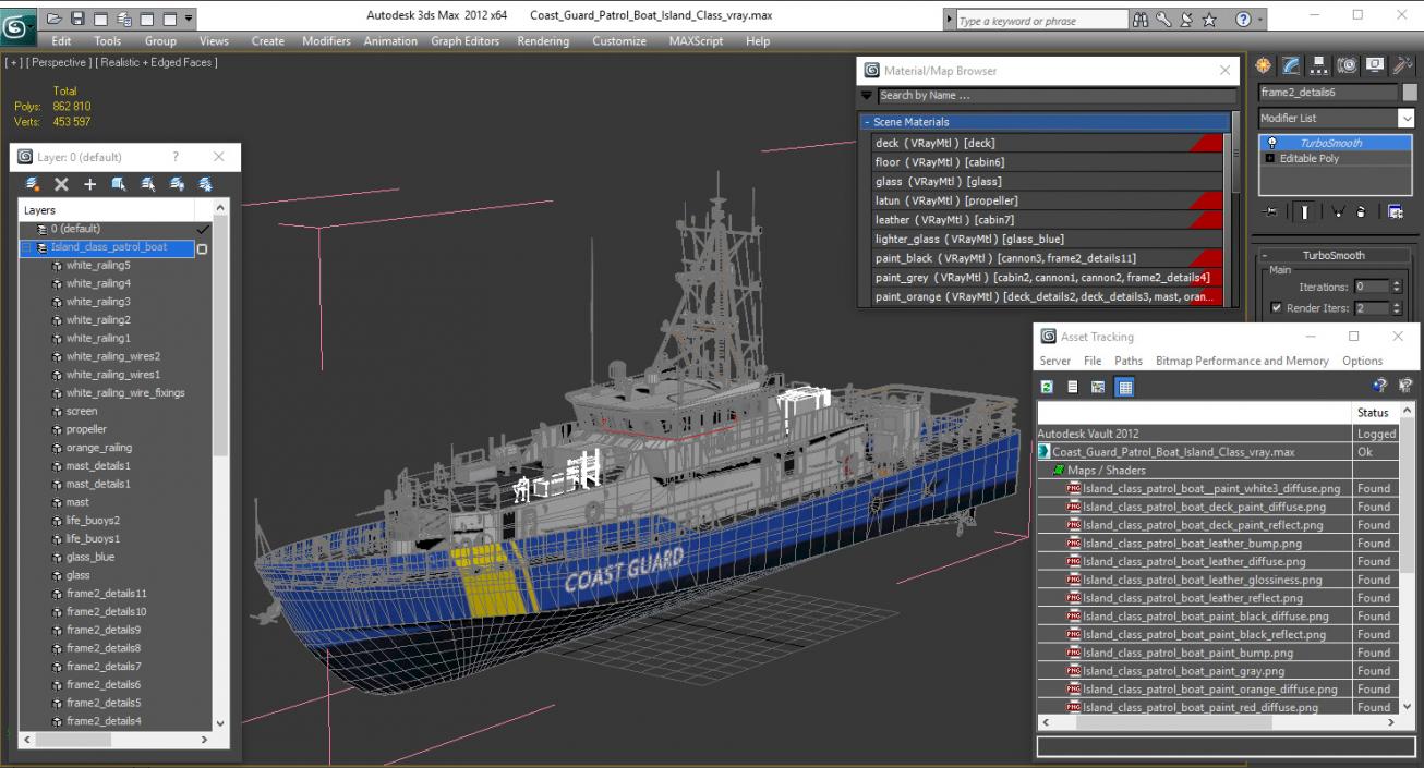 3D Coast Guard Patrol Boat Island Class