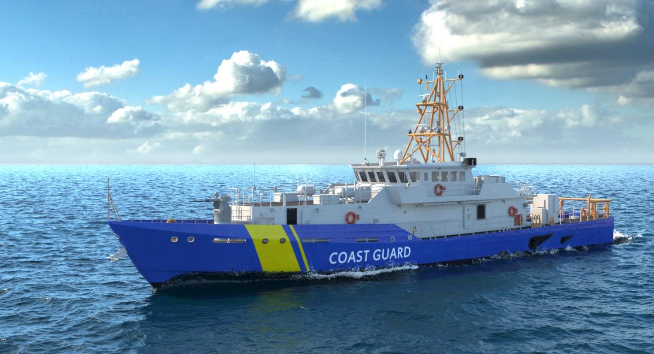 3D Coast Guard Patrol Boat Island Class