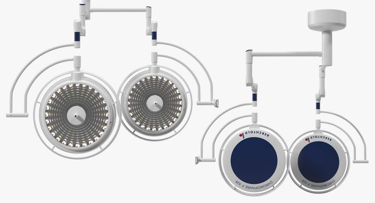 3D model Berchtold Chromophare Ceiling Mount Surgical Lighting System