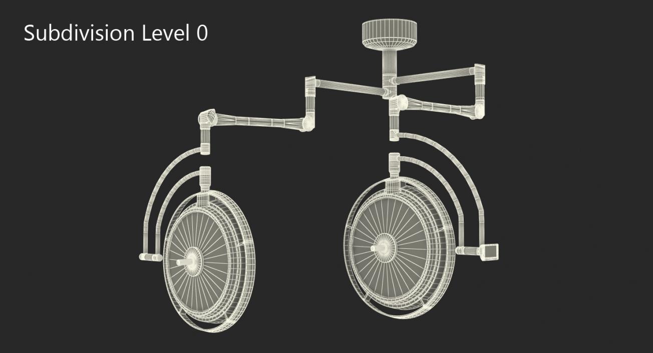 3D model Berchtold Chromophare Ceiling Mount Surgical Lighting System