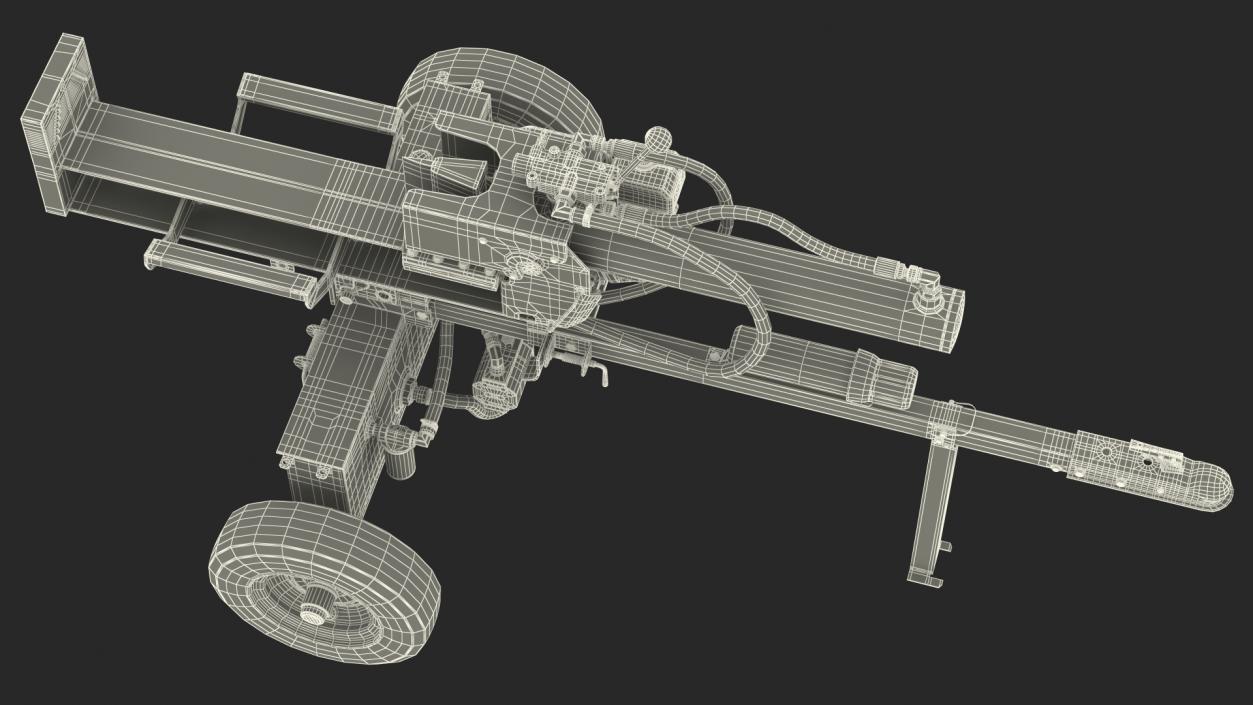 3D model Hydraulic Lumberjack Log Splitter Rigged