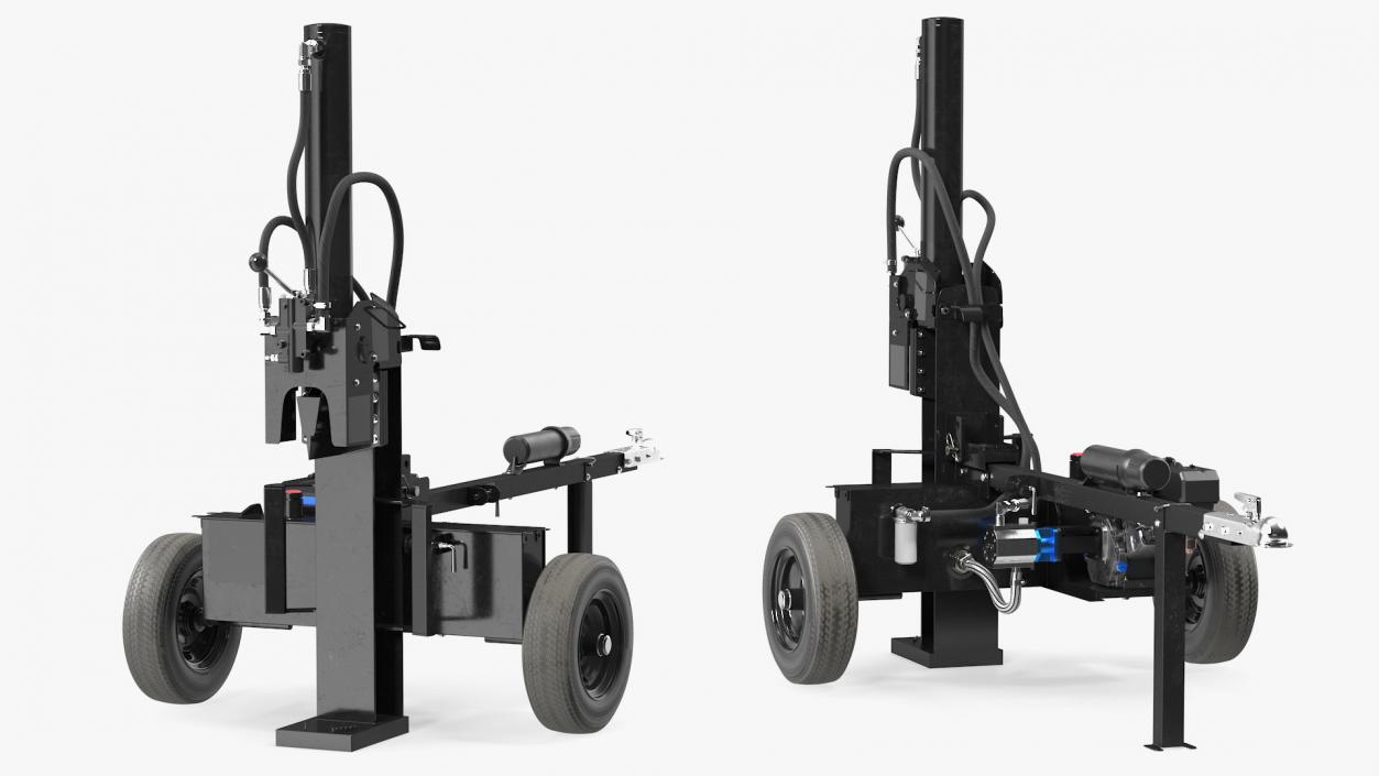 3D model Hydraulic Lumberjack Log Splitter Rigged